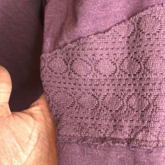 Relativity Stretch Purple Sweatshirt 1X PLUS SIZE - Picture 6 of 7